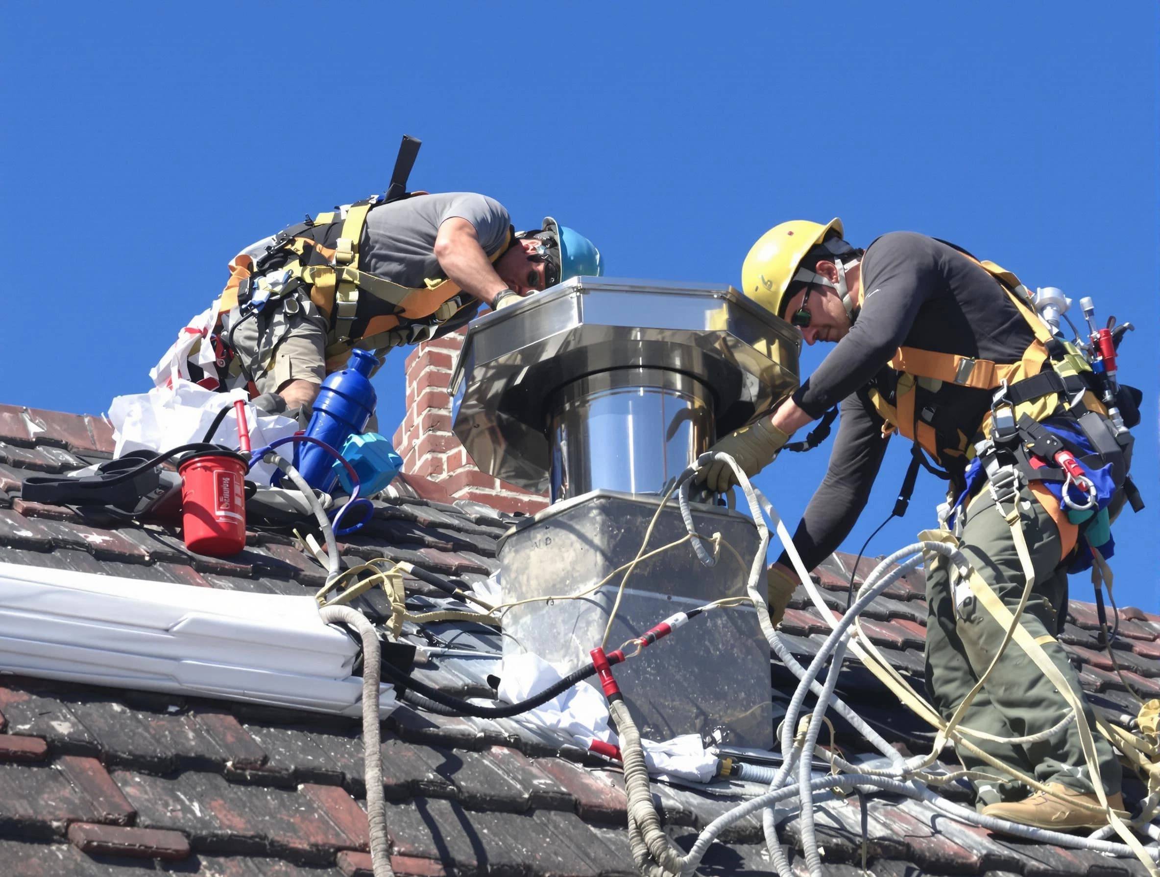 Protective chimney cap installed by Wyncote Chimney Sweep in Wyncote, PA