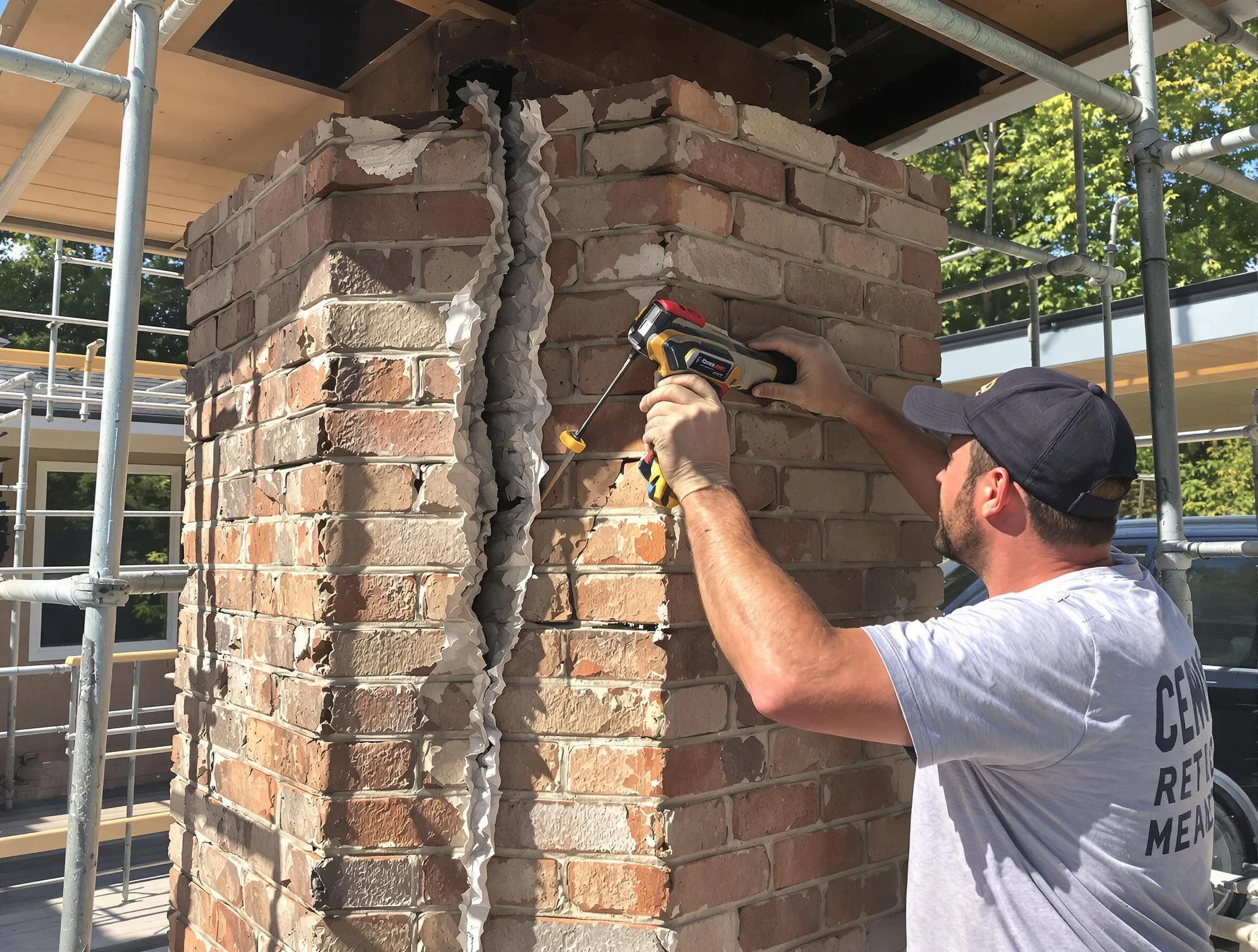 Wyncote Chimney Sweep technician performing chimney repair in Wyncote, PA