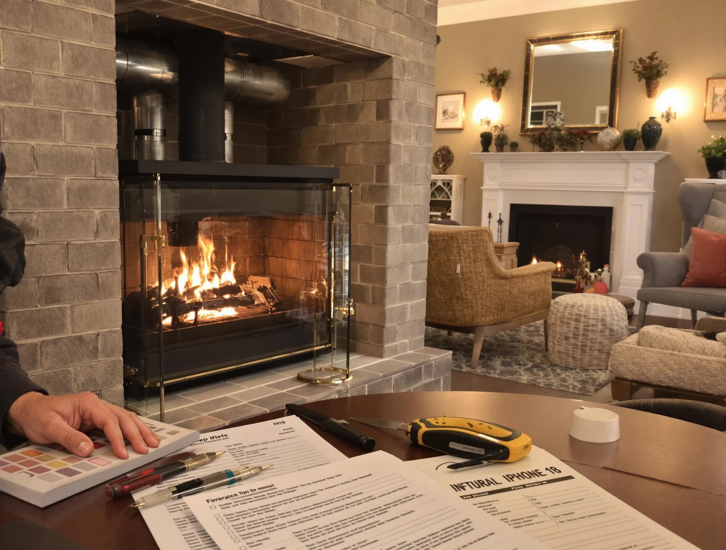 Wyncote Chimney Sweep verifying fireplace safety measures in Wyncote, PA