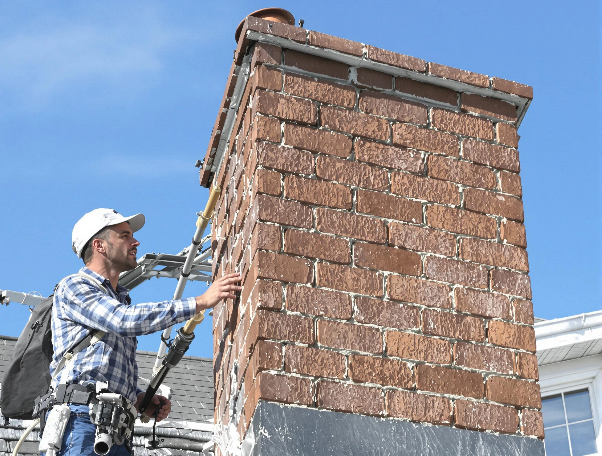 Brickwork for a chimney rebuild by Wyncote Chimney Sweep in Wyncote, PA