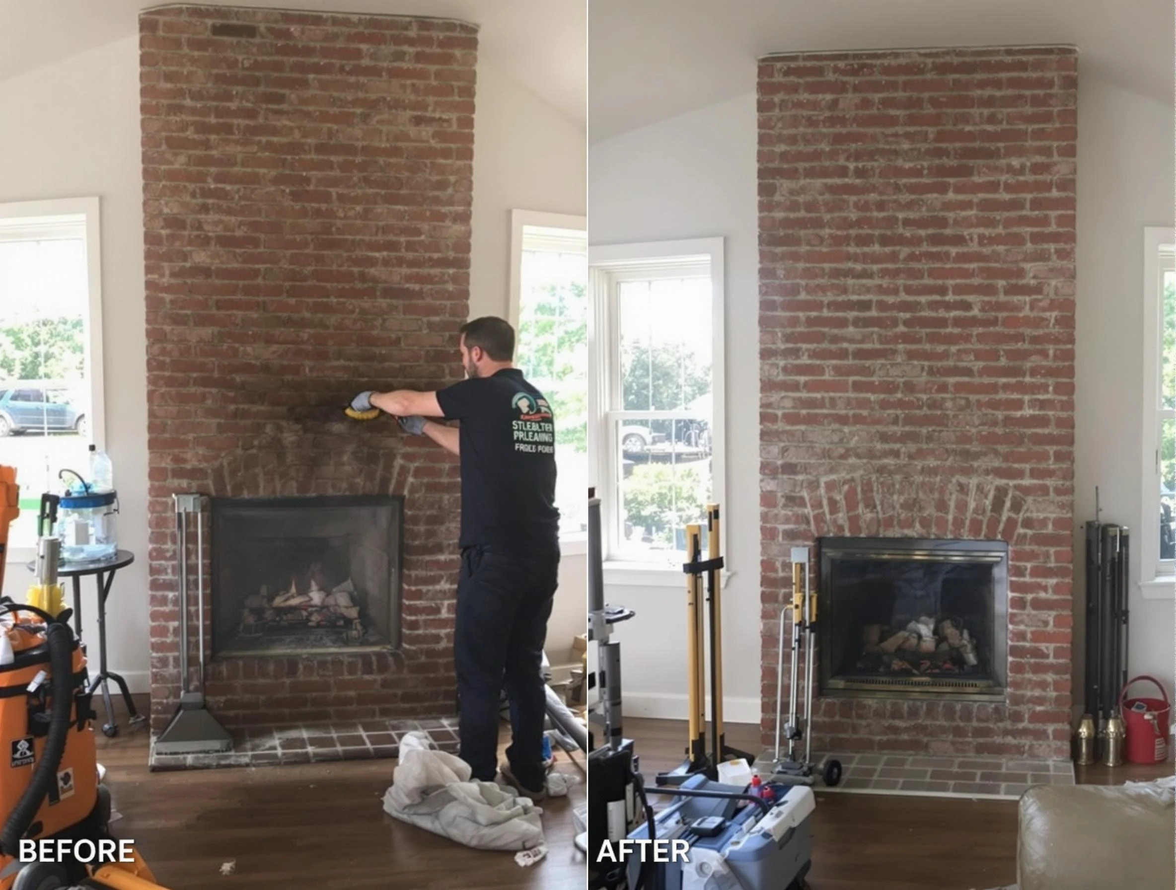 Finished chimney sweeping service by Wyncote Chimney Sweep in Wyncote, PA